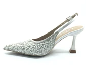 Feles Gelinlik Ayakkabısı Taş Detaylı Arkası Açık Stiletto Kadın Topuklu Ayakkabı thumbnail 10