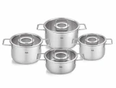 Fissler Pure Collection 8 Parça Çelik Tencere Seti Cam Kapaklı - 1