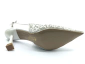 Feles Gelinlik Ayakkabısı Taş Detaylı Arkası Açık Stiletto Kadın Topuklu Ayakkabı thumbnail 13