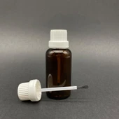 30 cc Fırçalı Cam  Şişe - Amber , 30 ml Kilitli Kapaklı Fırçalı Cam Şişe  x 3 Adet thumbnail 2