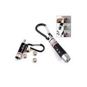 El Feneri Anahtarlık Işıklı Anahtarlık 3 Fonksyonlu Lazer Led Fener - 1