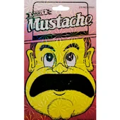 Siyah Renk Gerçekçi Görünümlü Yapışkanlı Pala Bıyık Takma Tüylü Kalın Bıyık Model 2 - 1