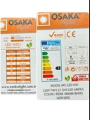 (10 Adet) Osaka 7W (50W) Sarı Işık E27 Duylu (Kalın Duy) Led Mini Ampul - 4