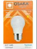 (5 Adet) Osaka 7W (50W) Sarı Işık E27 Duylu (Kalın Duy) Led Mini Ampul - 2