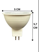 (6 Adet) Osaka 7W (50W) Beyaz Işık (6500K) G4 Duylu (İğne Bacak) Led Çanak Ampul thumbnail 3