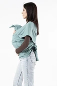 Gürcan Bebe Sling Anakucağı Cepli Bebek Taşıma Şalı Yeşil - 2