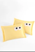 Upstyle 2li Yastık Kılıfı Oxf. Funny Sarı thumbnail 1