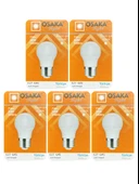 (5 Adet) Osaka 7W (50W) Beyaz Işık (6500K) E27 Duylu (Kalın Duy) Led Mini Ampul - 1