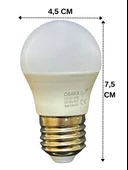 (3 Adet) Osaka 7W (50W) Beyaz Işık (6500K) E27 Duylu (Kalın Duy) Led Mini Ampul - 3