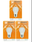 (3 Adet) Osaka 7W (50W) Beyaz Işık (6500K) E27 Duylu (Kalın Duy) Led Mini Ampul - 1