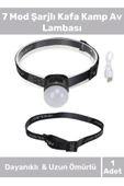 Yeni Nesil Oynar Başlık Mıknatıs Sabitleme Esnek Lastik COB4 Led 7 Modlu Şarjlı Kafa Kamp Av Lambası - 4