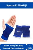 El Bilekliği Nefes Alabilir Rahat Elastik Bilek Avuç İçi Baş Parmak Destek Bandı Sporcu thumbnail 1
