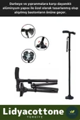 Led Işıklı Fenerli Yürüyüş Bastonu Kolay Açılıp Kapanan Dayanıklı Katlanabilir Full Fonksiyonlu - 3