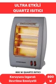 Ultra Etkili 800W Quartz Isıtıcı Sessiz Masa Üstü Koruyucu Izgaralı Devrilme Emniyeti 2 Kademeli - 1