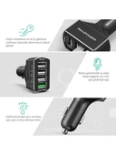 RAVPower RP-VC003 Car Charger 4-Port Charge 3.0 54W Araç Şarjı - 4