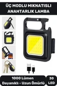 3 Mod Açacaklı Mıknatıslı Mini 30 LED Anahtarlık Mini El Feneri Usb Şarjlı 1000 Lümen El Feneri - 1