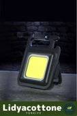 3 Mod Açacaklı Mıknatıslı Mini 30 LED Anahtarlık Mini El Feneri Usb Şarjlı 1000 Lümen El Feneri - 4