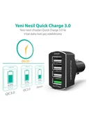 RAVPower RP-VC003 Car Charger 4-Port Charge 3.0 54W Araç Şarjı - 2