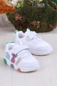 Vicco 346.B25Y.160 Beyaz Yeşil Number Işıklı Kız Çocuk Ayakkabı thumbnail 1