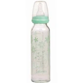 Bebedor Isıya Dayanıklı Cam Biberon 250 ml Yeşil - 1