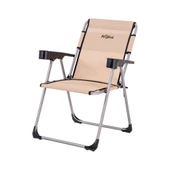 4 Adet Katlanabilir Kamp Sandalyesi ve Masa Seti - Rock - Bej (A-02) thumbnail 3