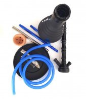 Büyük Boy Kalın Cam Çelik İthal Kilitli Nargile Takımı 9170 - 6