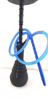 Büyük Boy Kalın Cam Çelik İthal Kilitli Nargile Takımı 9170 - 8