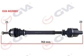 Komple Aks Sağ Dacıa Logan-Sandero 1.4-1.6 04-12 763Mm - 1