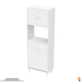 Modilayn ARDA 60x173x32,5 cm 1 Çekmece 1 Göz Sepetli ve 3 Raf Akıllı Dolap ile Dağınıklığa Son - 6