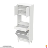 Modilayn ARDA 60x173x32,5 cm 1 Çekmece 1 Göz Sepetli ve 3 Raf Akıllı Dolap ile Dağınıklığa Son - 7