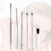 6 Parça Paslanmaz Çelik Kulak Balmumu Toplayıcı Çıkarıcı Temizleyici Bakımı Çubuk Seti - 4