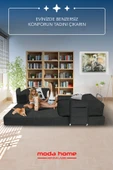 Moda Home Bedding Retro yataklı kanepe,yatak olabilen,dinlenme amaçlı legom aktivite koltuğu-Antrasit - 4