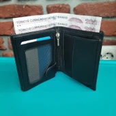 Hakiki Deri Erkek Bozuk Para Gözlü Siyah Mini Cüzdan gvn-0116 - 1