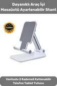 Yüksek Kalite Metal Kaymaz Tablet Telefon Tutucu Stant 2 Kademeli Uzunluk - 1