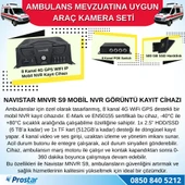 Ambulans Mevzuatına Uygun 2 Kameralı 8 Kanal Mobil NVR 500 GB 7 inç Monitörlü Tak Kullan Set - 2