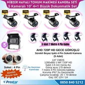 Mibzer için 4+1 Büyük Kameralı 10.36 inç Dokunmatik Monitör Beşe Bölen Kayıtlı 256 Gb Sd Kart Destekli - 3