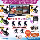 Mibzer için 4+1 Büyük Kameralı 10.36 inç Dokunmatik Monitör Beşe Bölen Kayıtlı 256 Gb Sd Kart Destekli - 1