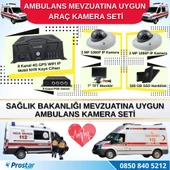 Ambulans Mevzuatına Uygun 2 Kameralı 8 Kanal Mobil NVR 500 GB 7 inç Monitörlü Tak Kullan Set - 1