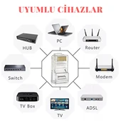 RJ45 Jack Cat5e İnternet Kablo Kablosu Ucu Konnektör Ethernet Connector Jak 4220 - 5