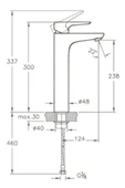 Artema X-Line A42322 Yüksek Lavabo Bataryası Krom - 2