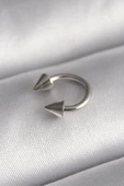 316L Çelik Gümüş Renk Halka Çivi Model Kadın Piercing - TJ-PR1366 - 1