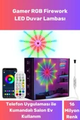 LED Duvar Lambası Telefon Uygulama Kumanda Akıllı Aydınlatma Salon Ev Yatak Odası Gamer RGB Firework - 1