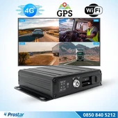 SD Kartlı Uzaktan izlemeli 4 Kanal 1080P GPS 4G WIFI  E5204 Profesyonel Mobil DVR Kayıt Cihazı - 2