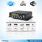 SD Kartlı Uzaktan izlemeli 4 Kanal 1080P GPS 4G WIFI  E5204 Profesyonel Mobil DVR Kayıt Cihazı - 3