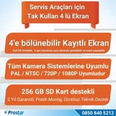 10 inç Dörde Bölünebilir Kayıtlı 256 Gb Destekli Monitör Tüm Araçlara Uyumlu - 3
