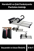 Özel Üretim Dayanıklı Dolap Organizer Hareketli Çok Fonksiyonlu Pantolon Askılığı 5 In 1ASKI - 1