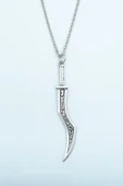 Kılıç Gümüş Kaplama Düz Zincir Kolye thumbnail 1