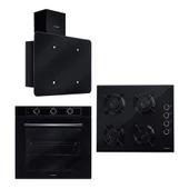 Optimum Siyah 7 Programlı 77 Litre Ankastre Set A68-SF3 / LX-40 TAHDF / DF6-833 FLAT - 1