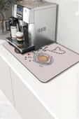 Valerine Life Kahve Makinesi Matı Sıvı Geçirmez Kaymaz Yıkanır Çaycı Çay Espresso Makinesi Pad 35x45cm 27250214 - 1