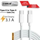 CARUB Şarj Kablosu TYPE C to TYPE C 1mt İphone 15 - 1